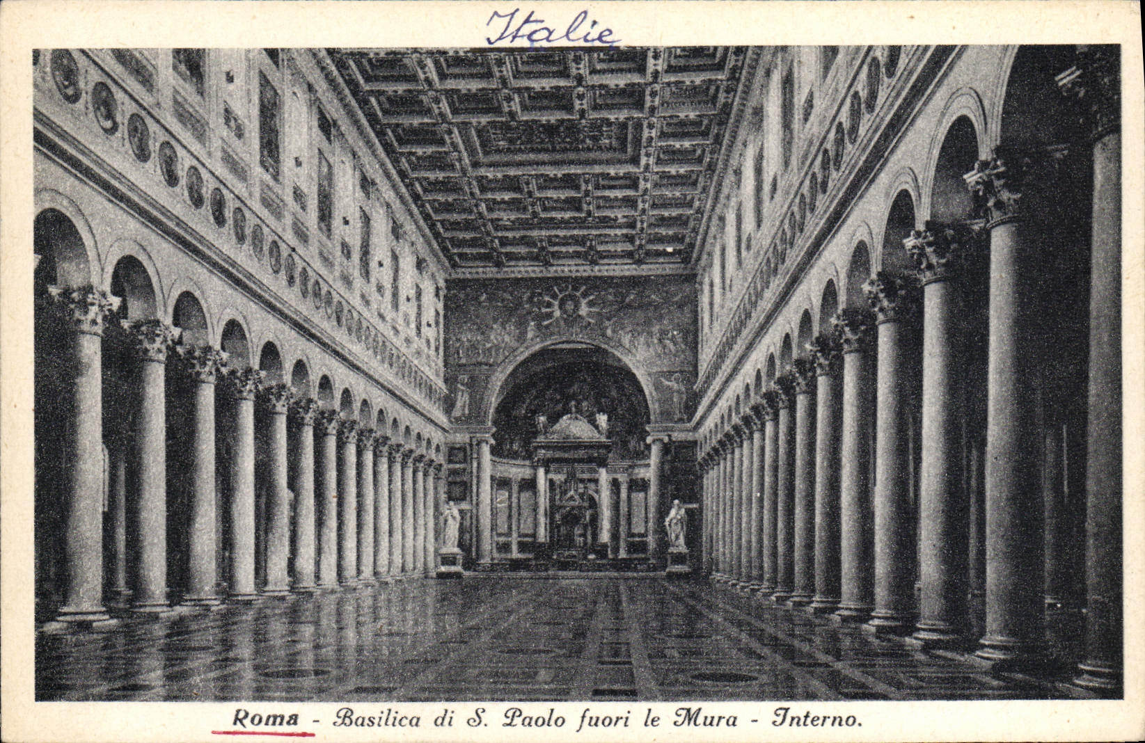 CPA Roma Basilica Di Paolo Fuori Le Mura Interno