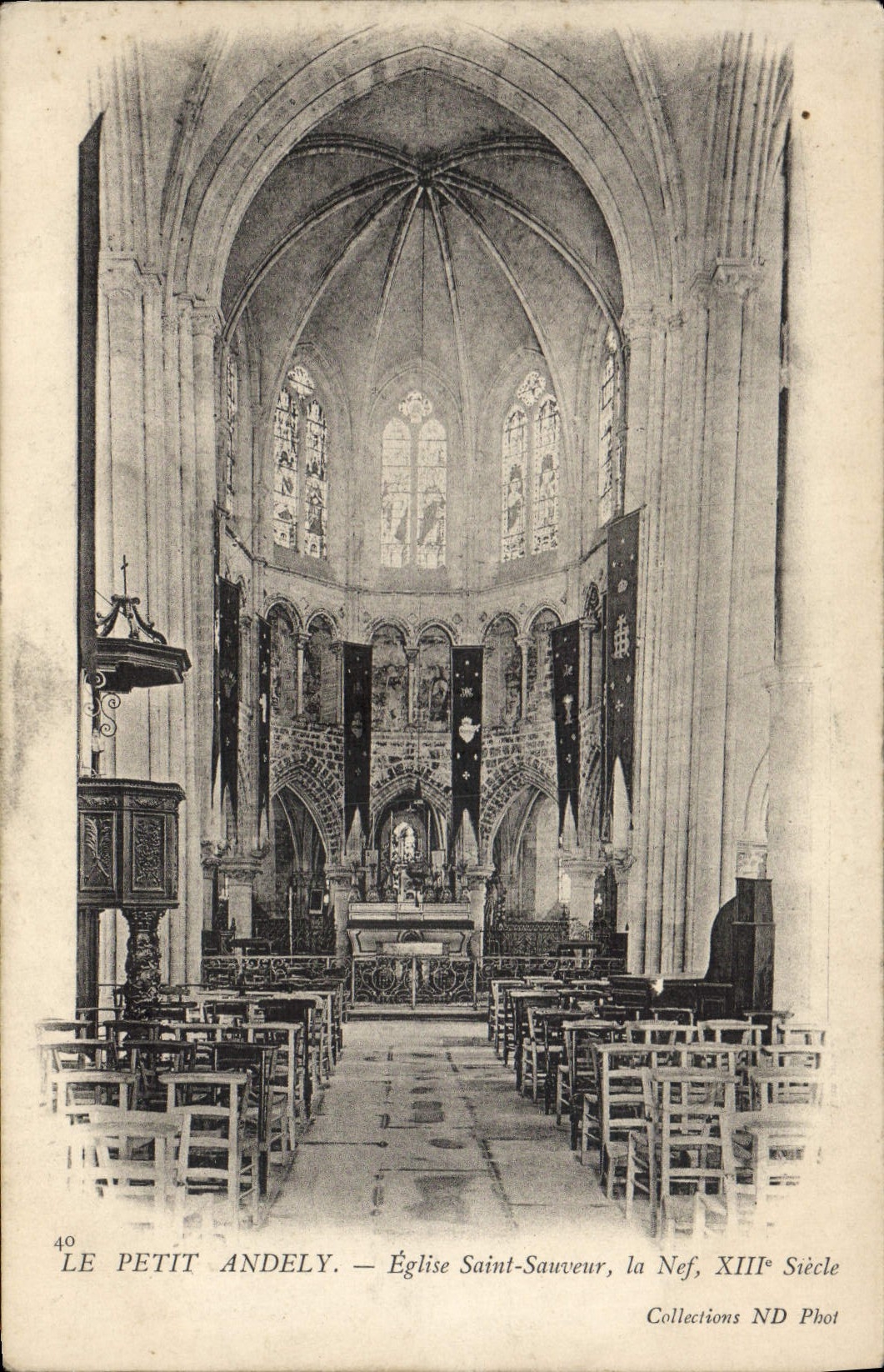 Le Petit Andely — Église Saint-Sauveur, la Nef, XIIIe Siècle — Collections ND Phot
