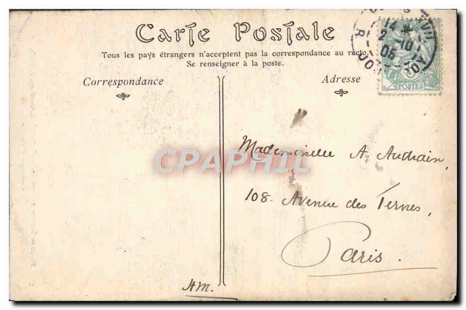 CPA Notre Dame De Paris Frise — Verso
