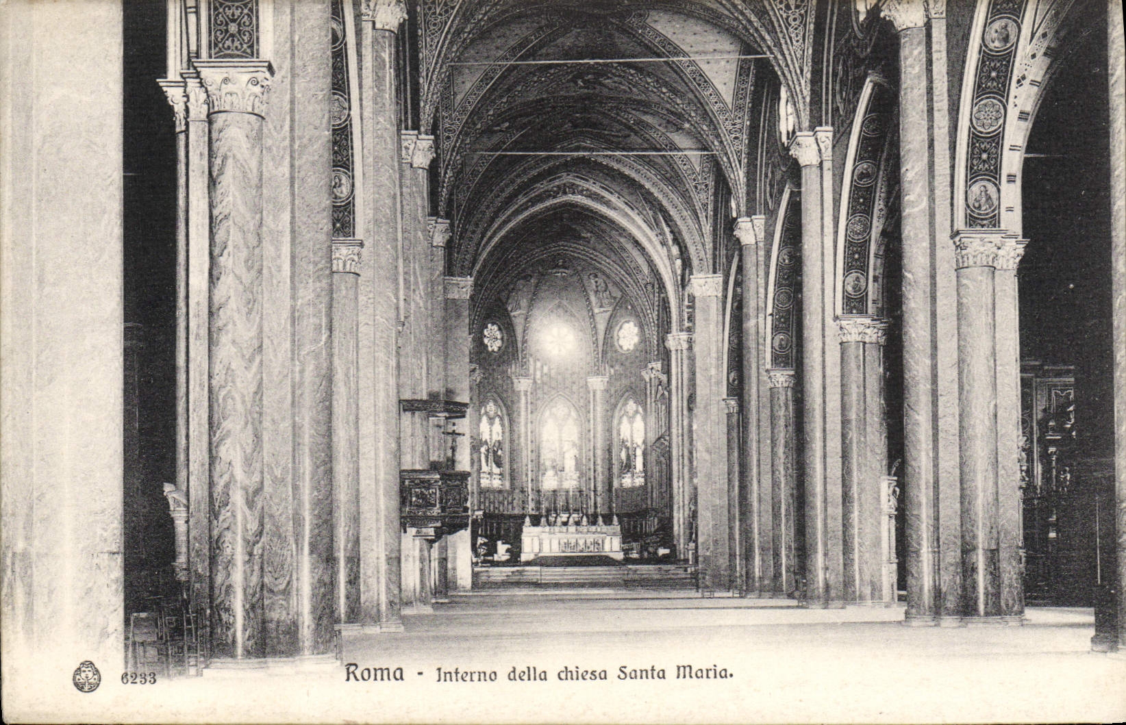 CPA Roma Interno Della Chiesa Santa Maria