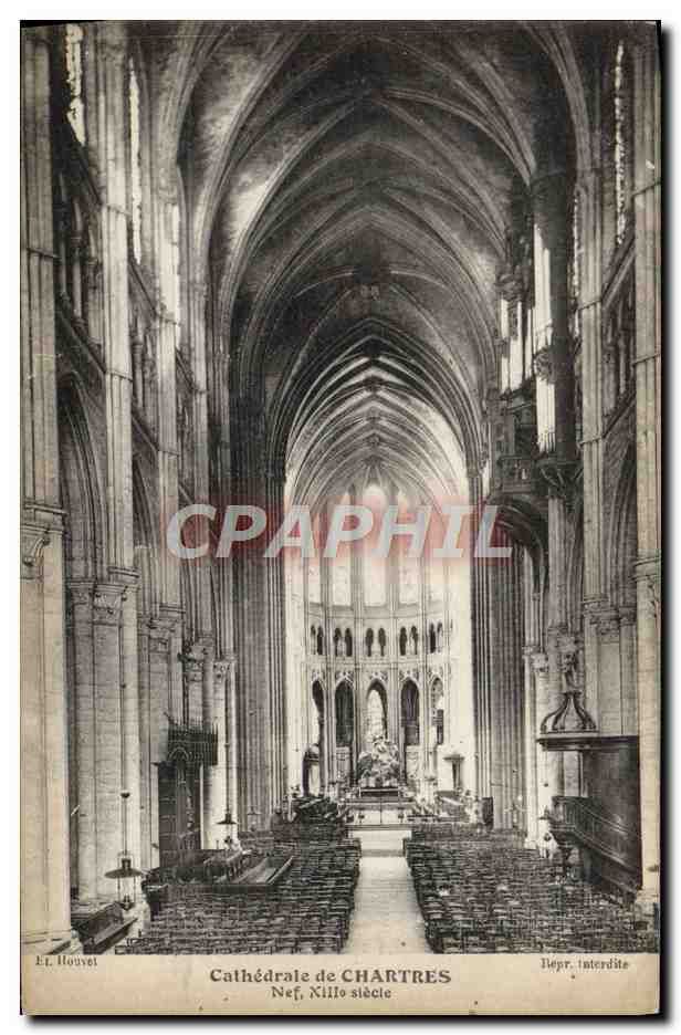 CPA Cathedrale De Chartres Nef