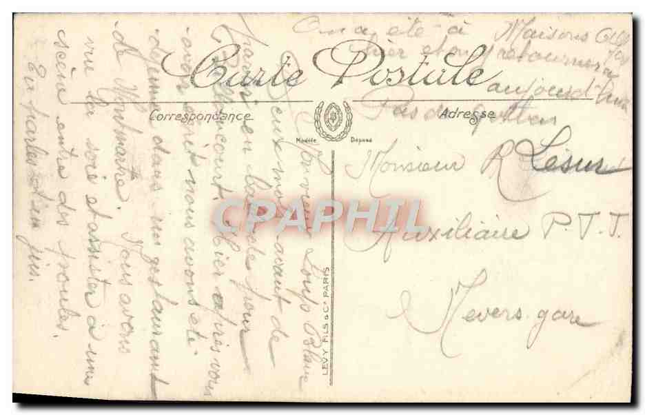CPA Paris La Seine Prise Du Trocadero — Rückseite