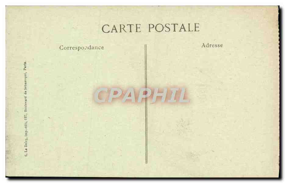 CPA Paris Gare Du Nord et boulevard Denain  — Rückseite