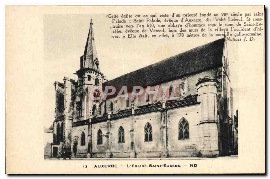 CPA Auxerre L'Eglise Saint Eusebe