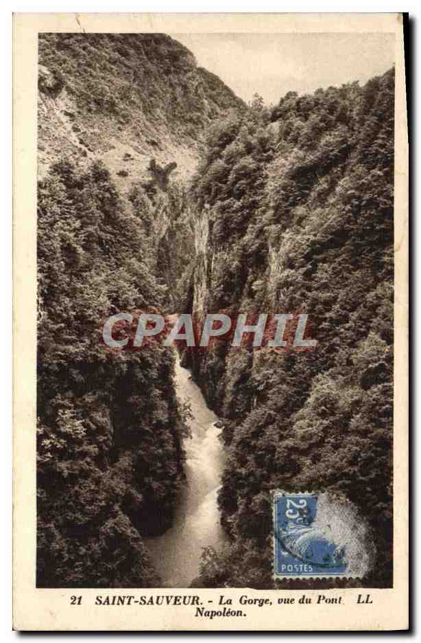 CPA Saint Sauveur La Gorge Vue Du Pont Napoleon