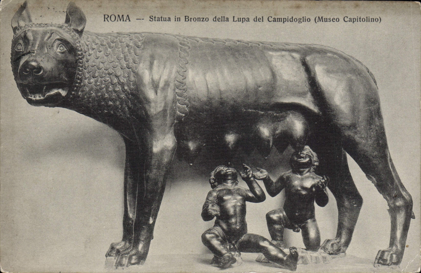 CPA Roma Statua In Bronzo Della Lupa Del Campidoglio Loup