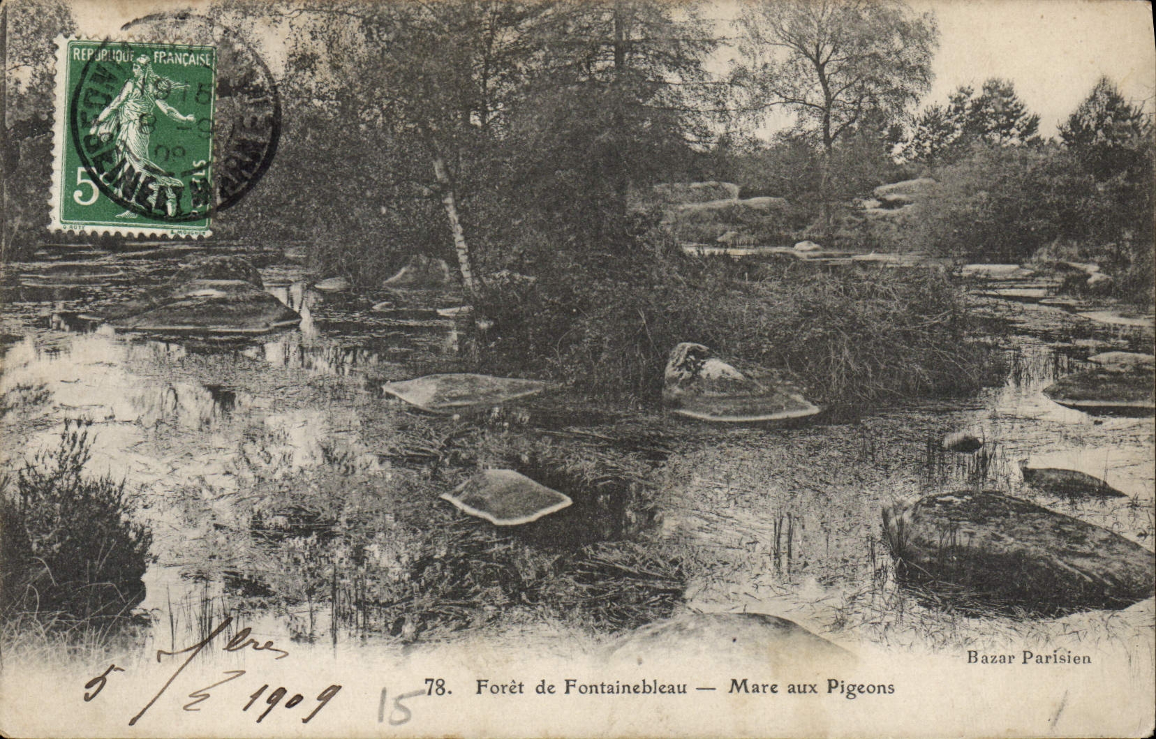 Forêt de Fontainebleau — Mare aux Pigeons — Bazar Parisien, n°78