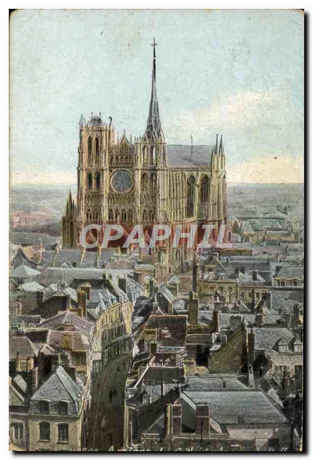 CPA Amiens La cathedrale vue du beffroi