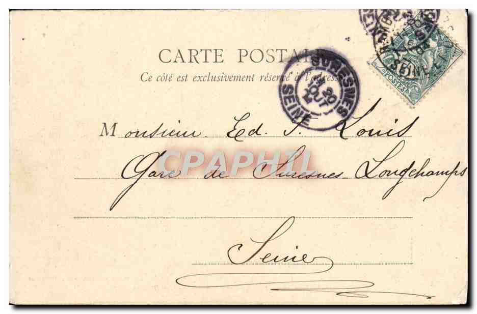 CPA Parc De Rambouillet Le Jardin Anglais Et La Riviere — Rückseite