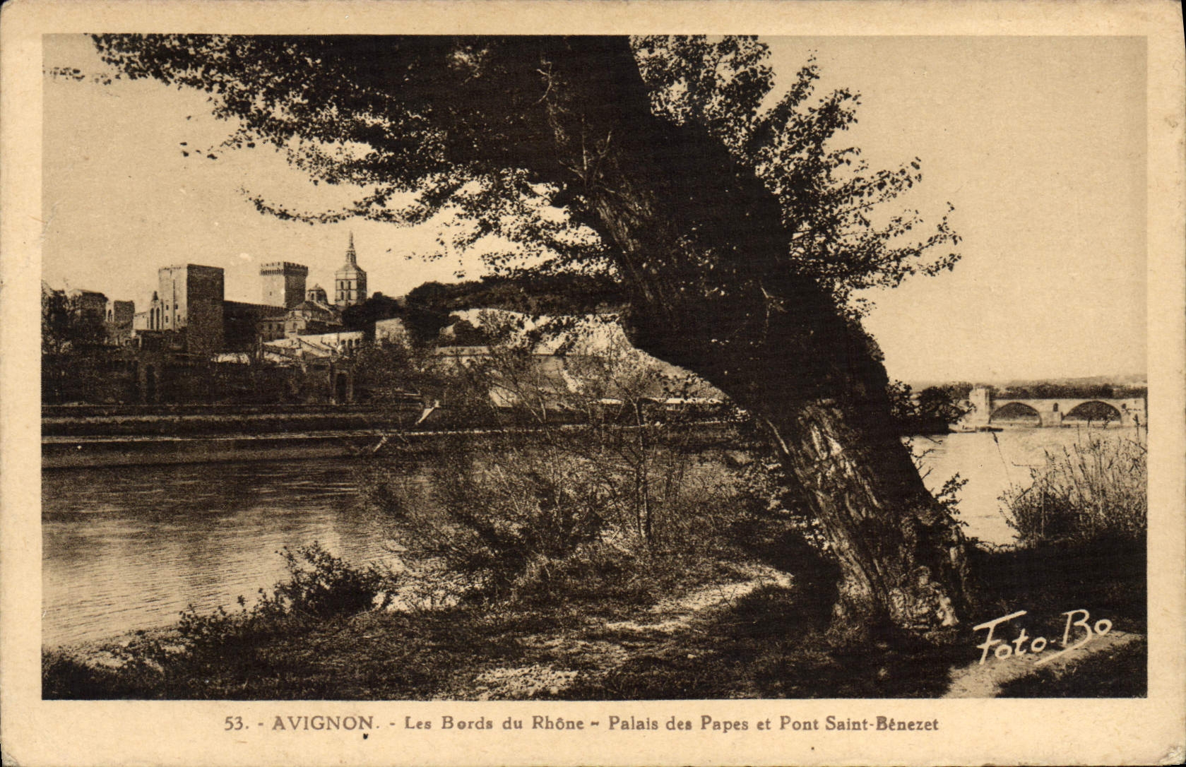 CPA Avignon Les Bords Du Rhone Palais Des Papes Et Pont Saint Benezet