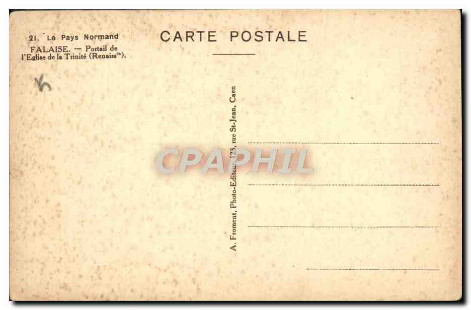 Falaise — Portale della Chiesa della Trinità (Rinascimento) — A. Froment, Caen — Verso