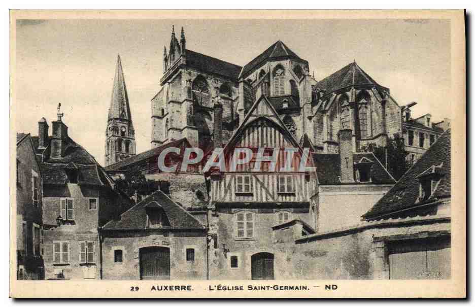 Auxerre. L'Église Saint-Germain — ND — Éditeur Lévy et Neurden Régnier, Paris