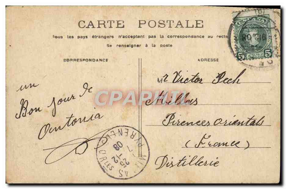 CPA Paris Hotel De Ville — Rückseite