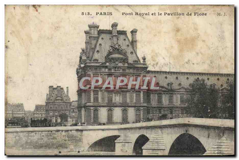 CPA Paris Pont Royal Et Le Pavillon De Flore