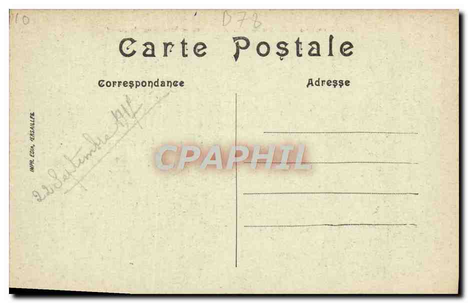 CPA Versailles Facade Du Grand Trianon Et Bras Droit Du Canal — Verso