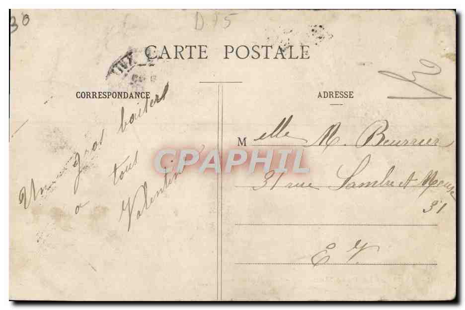 CPA Paris Le Parc Monceau Les Ruines — Rückseite