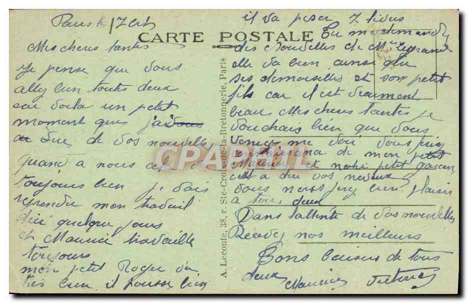 CPA Paris La Tombe Du Soldat Inconnu Militaria — Rückseite