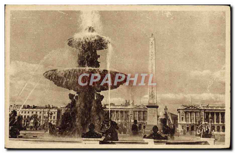 CPA Paris Et Ses Merveilles La Plage De La Concorde Fontaine