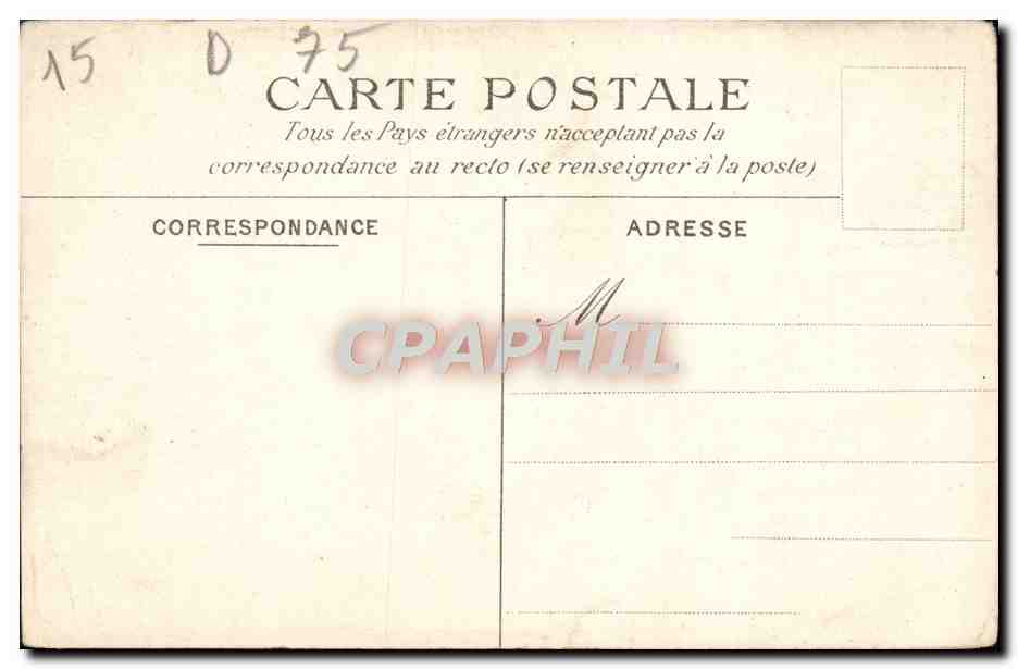 CPA Senat Le Palais Facade Sur Le Jardin — Rückseite