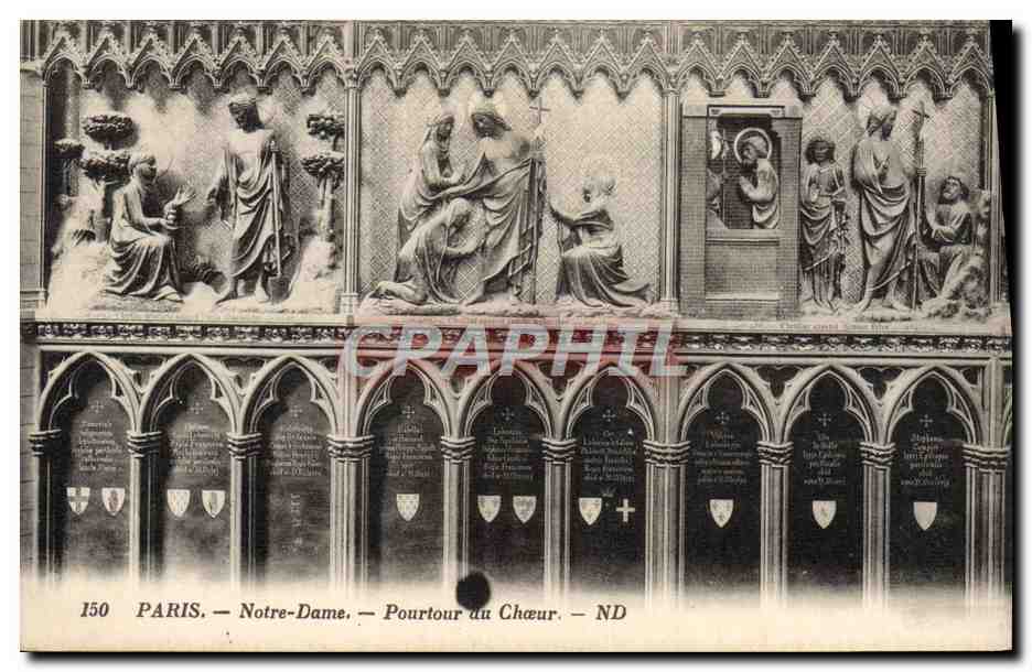 CPA Paris Notre Dame Pourtour Au Choeur