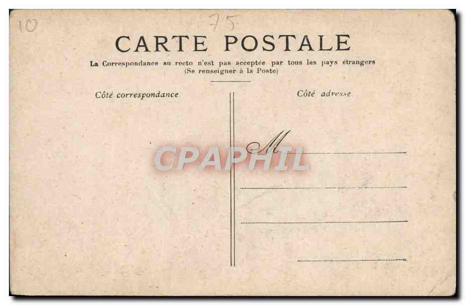 CPA Paris L'Arc Des Tuileries — Verso