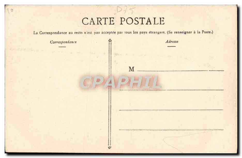 CPA Paris Place De La Republique — Rückseite