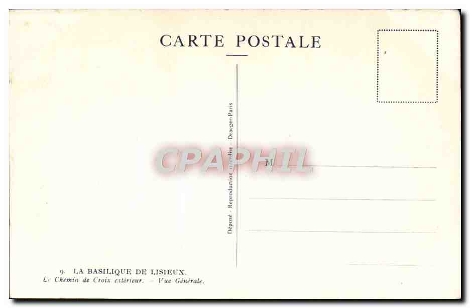 La Basilique de Lisieux — Le Chemin de Croix extérieur — Vue Générale — Drager-Paris — Rückseite