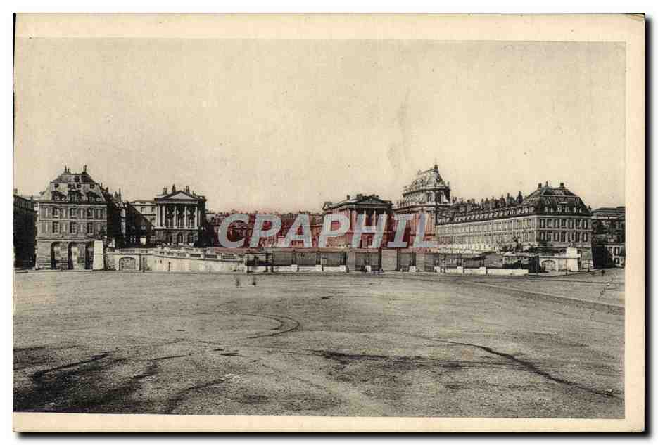 CPA Palais de Versailles Facade Prise De La Plage D'Armes