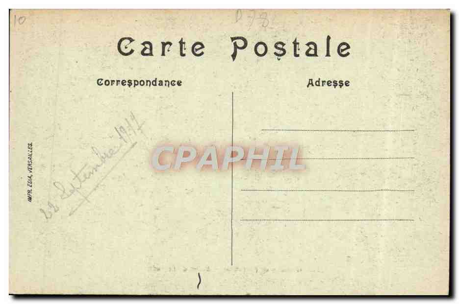 CPA Chateau de Versailles Salon de la Paix — Verso