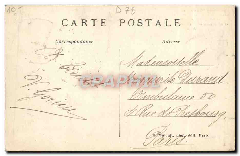 Abbaye de Port-Royal (S.-et-O.) — Les ruines des piliers et de la base de la chaire — E.M. — n° 2328 — Verso
