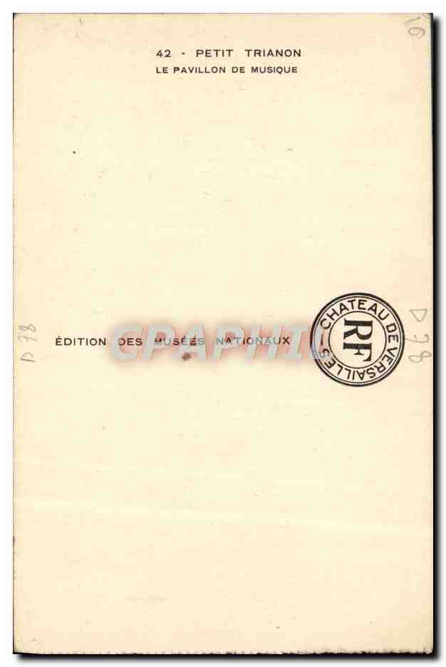 CPA Petit Trianon Le Pavillon De Musique Versailles — Verso