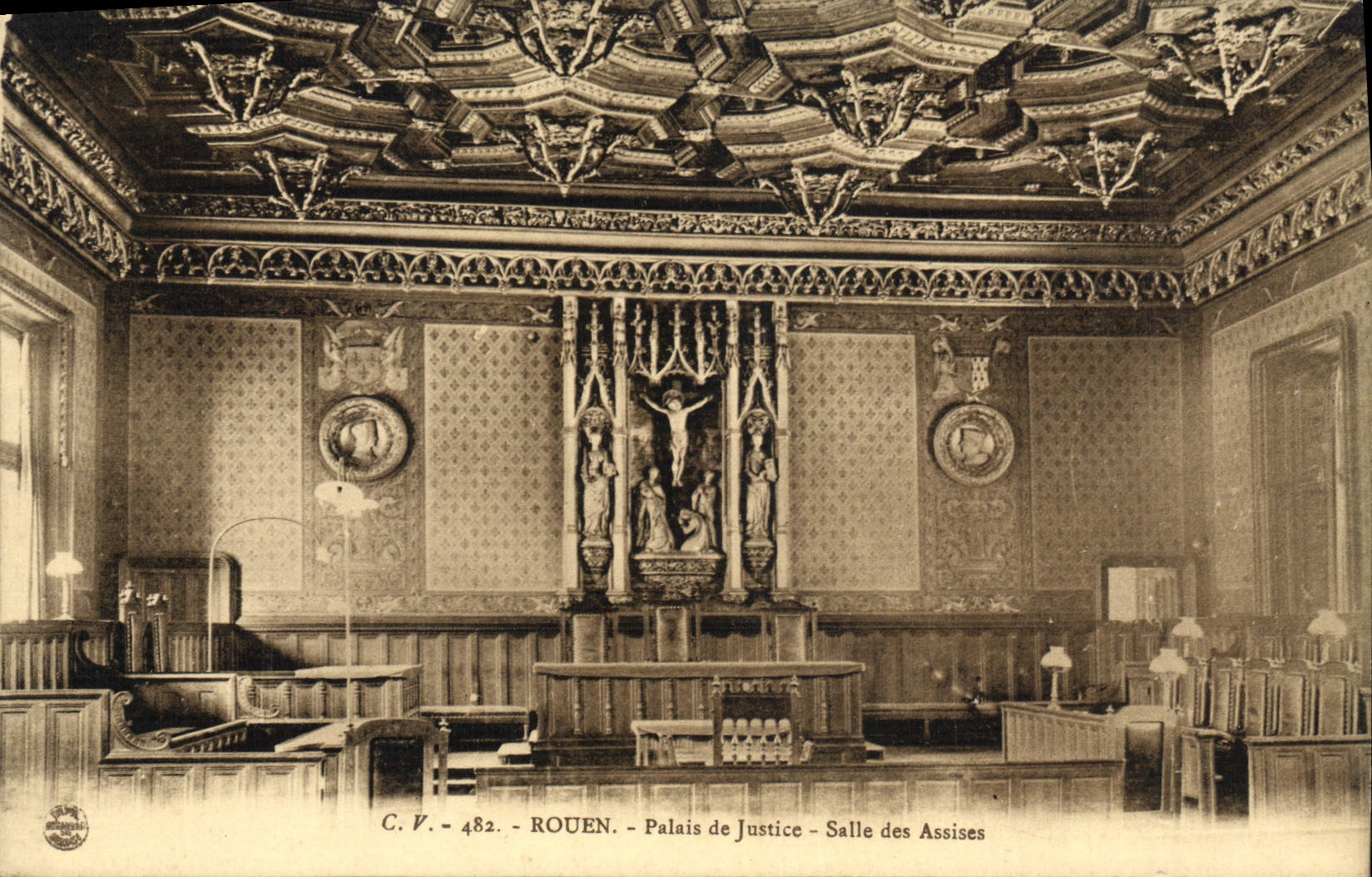CPA Rouen Palais de Justice Salle des Assises