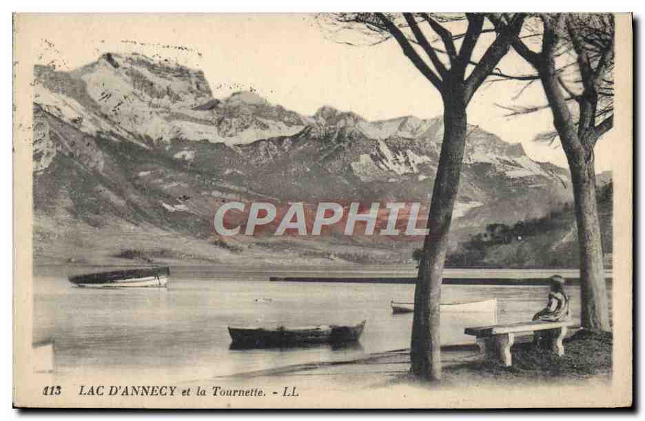 CPA lac D'Annecy et la Tournette