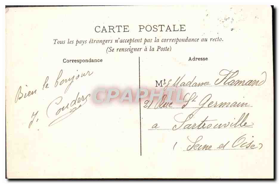 CPA Normandie Alencon Chateau des Duc Palais de Justice et Mairie — Rückseite