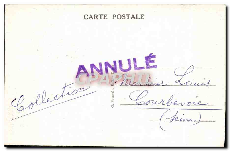 Dreux (E-et-L.) — Passerelle du Parc et Abside de la Chapelle St-Louis — G. Foucault, n°42 — Rückseite