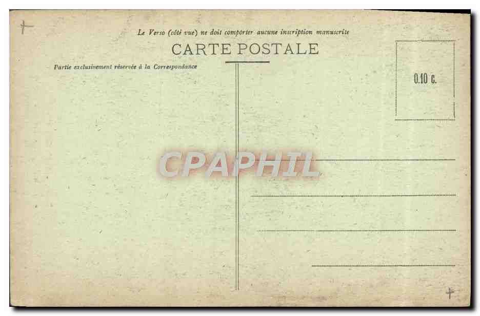 Cartolina d'epoca Mont Saint Michel Abbaye Crypte des gros piliers — Verso