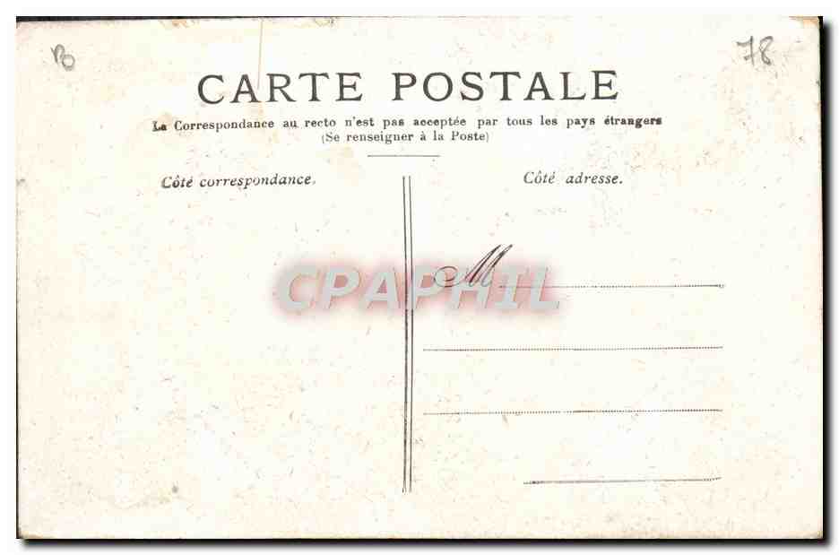 CPA Versailles Chambre a Coucher de Louis XIV — Verso