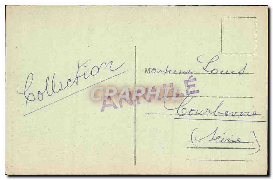 CPA Aulnay Porte Principale de L'Eglise — Back
