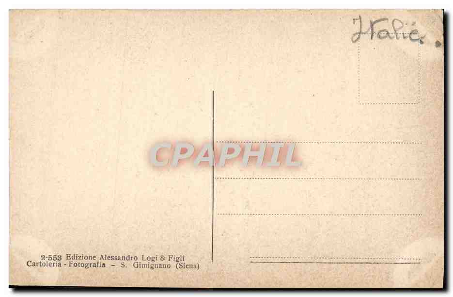 CPA S Gimignano Chiesa dell Insigne Collegiata  — Verso