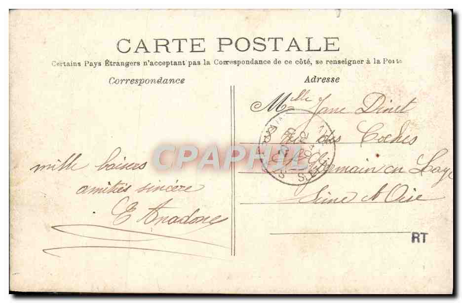 CPA Foret de St Germain en Laye Chateau Du Val — Verso