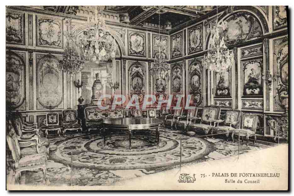 Schloss Fontainebleau — Sitzungssaal — Verlag CPAPHIL, Nr. 75