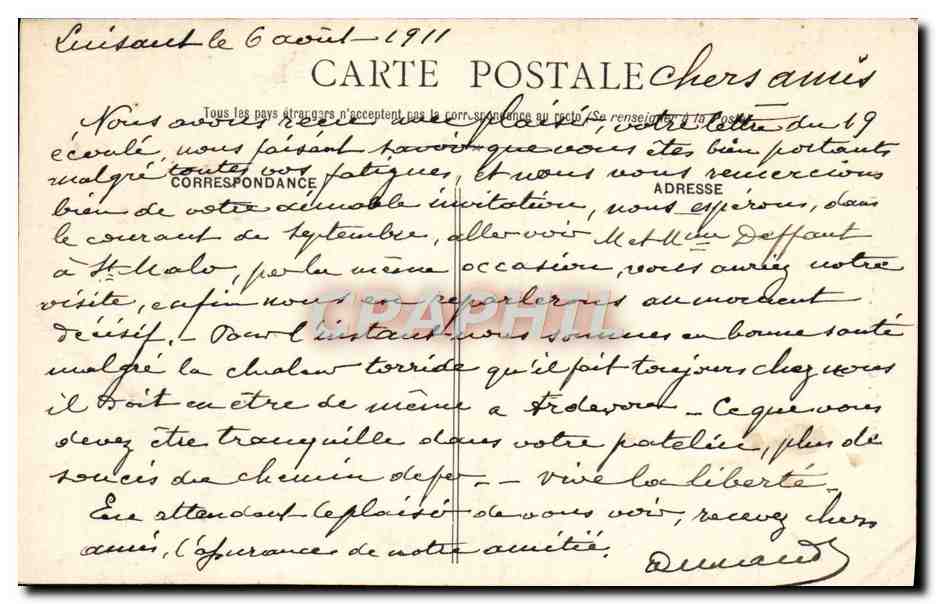 CPA Chartres La Cathedrale — Rückseite