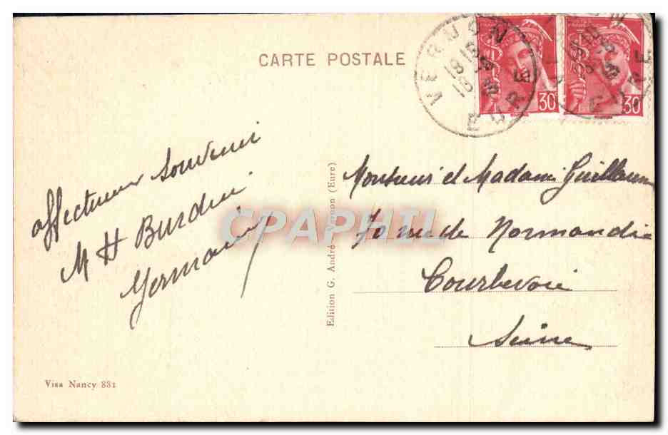 CPA Vernon Un Coin de peche Pres du Vieux Moulin — Reverso