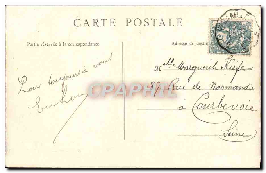 CPA Versailles Les Parterres le jour des Grandes Eaux — Verso