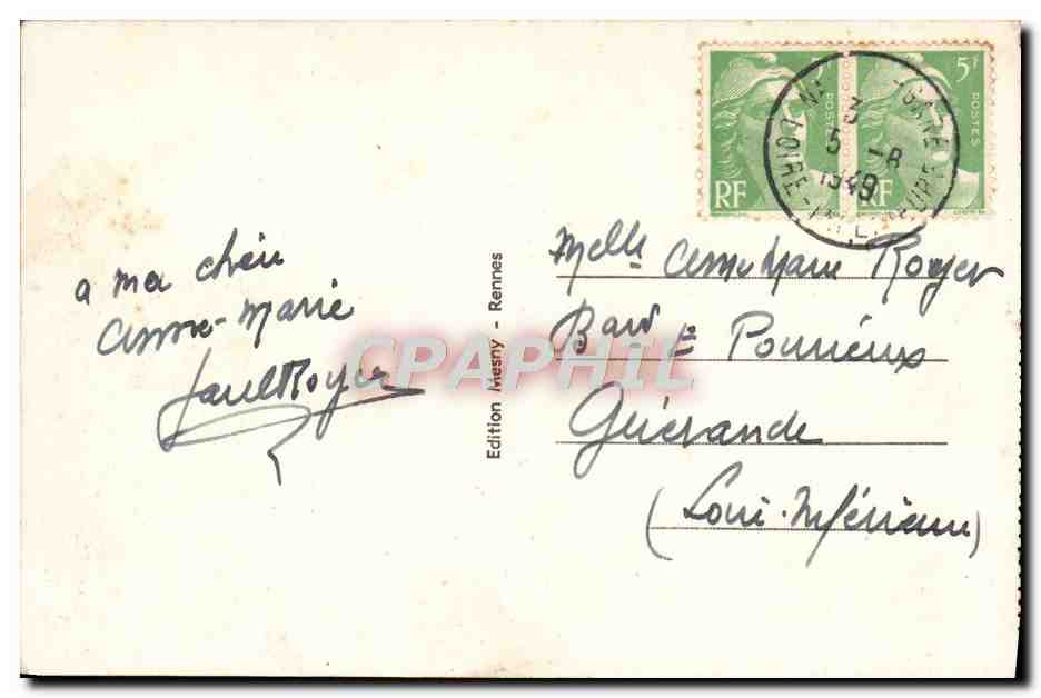 CPA Saint Anne D'Auray Le Calvaire et le Cloitre — Verso