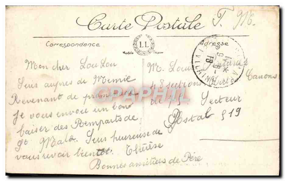 CPA Dinard Effet de Confrejour a la Malouine — Rückseite