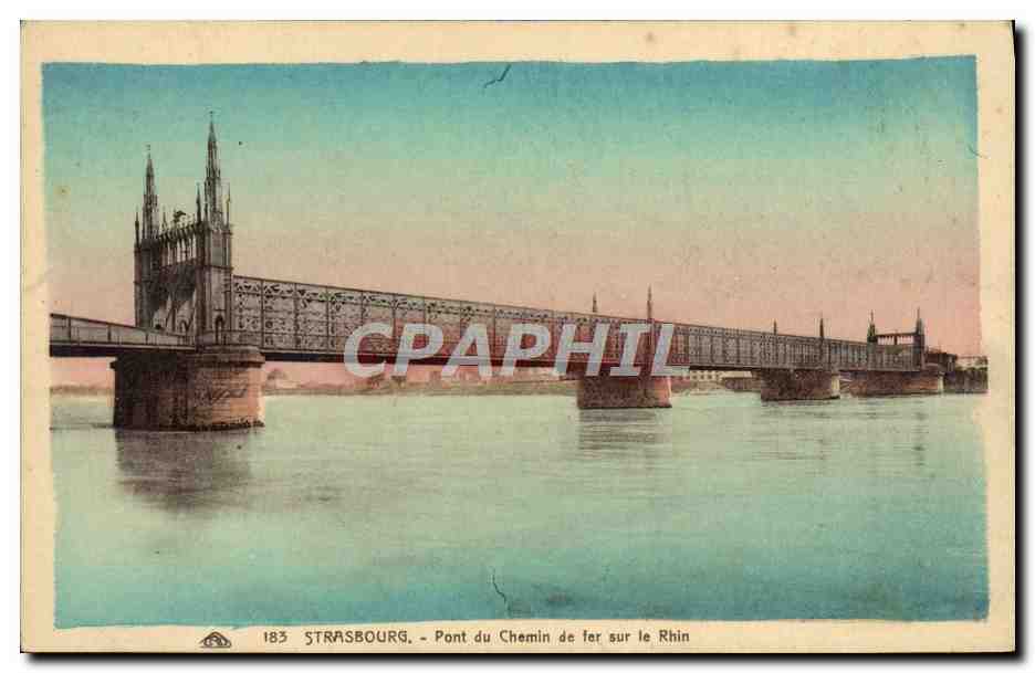 CPA Strasbourg Pont du Chemin de Fer Sur le Rhin