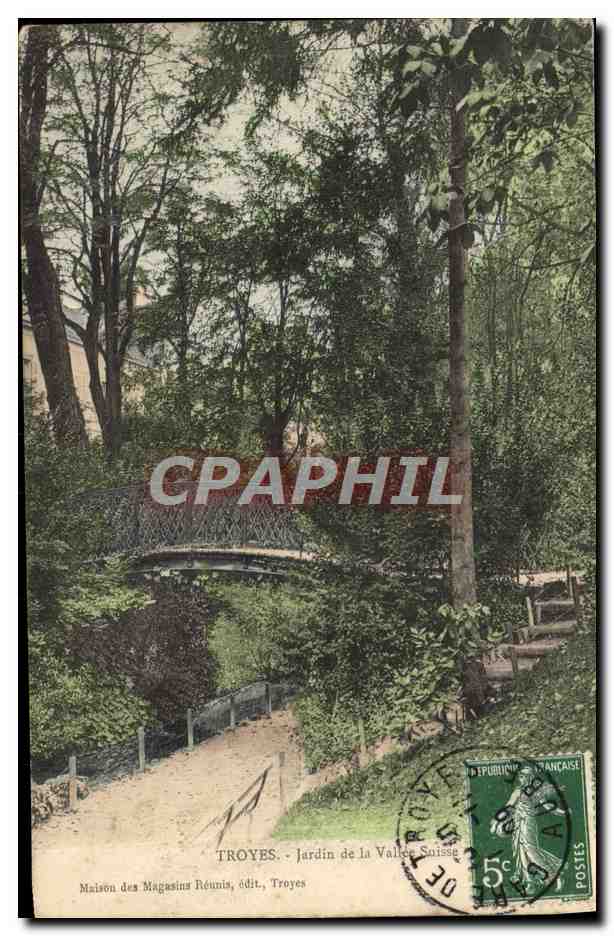 CPA Troyes Jardin de la Vallee Suisse