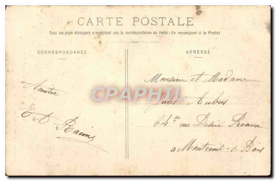 CPA Troyes Jardin de la Vallee Suisse — Rückseite