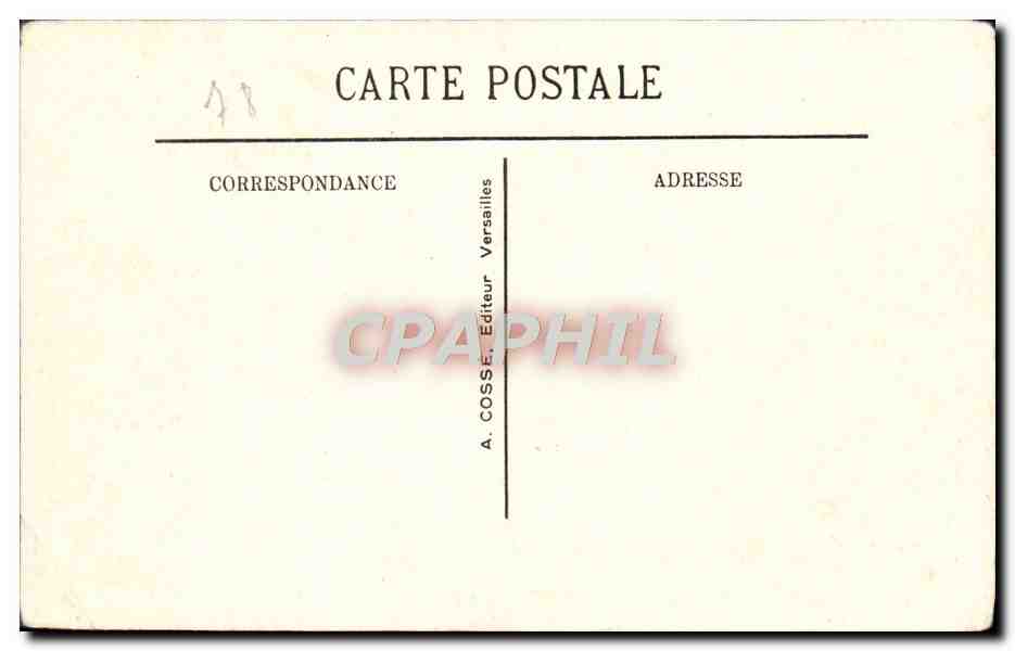 CPA Veersailles Vue Prise Vol d'oiseau sur le Parc le chateau et la ville — Rückseite